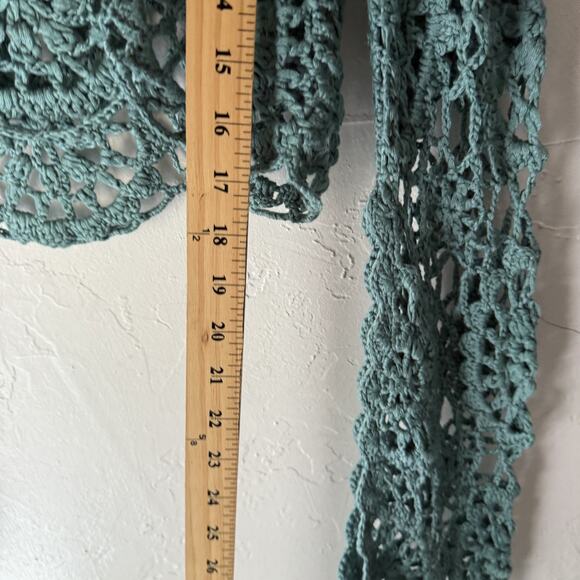 Rock & Roll Sweater Womens Medium Crochet Knit Boho Long Sleeve Festival Pullove - Picture 5 of 7